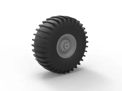 Wheel from Atlas ATV Scale 1 to 20 3D print model