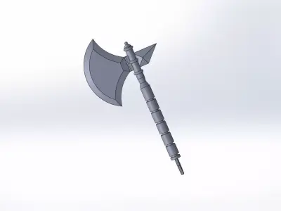 axe for battle 3D model
