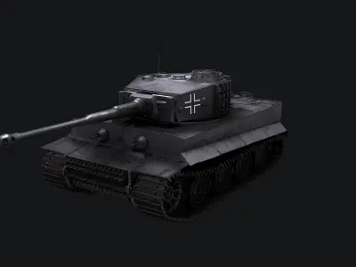 WW2 Tiger I German Tank PBR 3D model