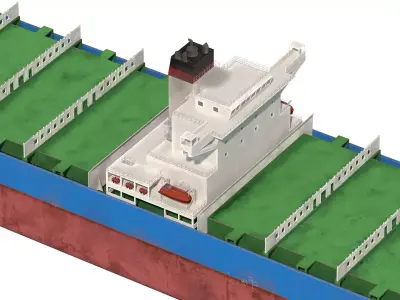 Cargo ship Low-poly AP Low-poly 3D model