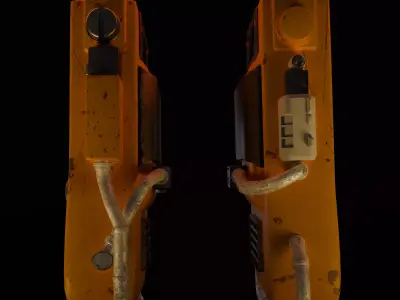 Retro Futuristic Survival Scanner Low-poly 3D model