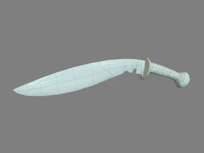 kukri sword Low-poly 3D model purchase
