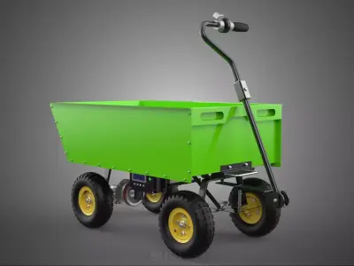 GARDEN AGRICULTURAL FARM ELECTRIC CART WAGON TROLLEY WHEELBARROW 3D model