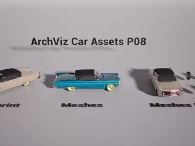 ArchViz Car Assets P08 - Unreal Engine 5 3D model