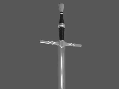 Witcher Sword Free low-poly 3D model