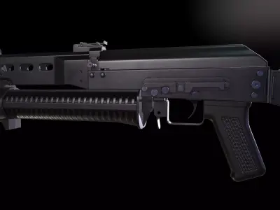 Bizon Submachine Gun Low-poly 3D model