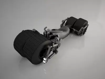 BATTMOTOR2020 motorcycle with wheels 3D model