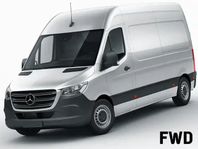 Mercedes Sprinter 2018 high roof 3D model