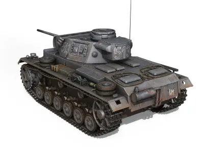 PzKpfw III - Panzer 3 - Ausf M - 513 3D model