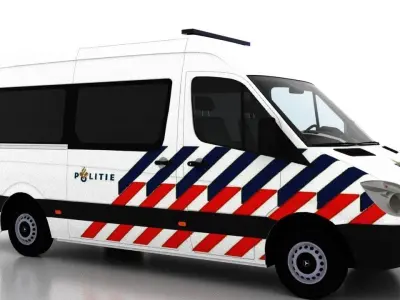 Mercedes Benz Sprinter L2H2 2009 Netherlands Police Passenger 3D model