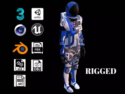 Astronaut Spacesuit Israel 3D model