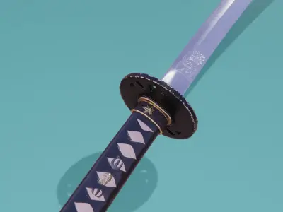 The Brides Sword from Kill Bill Low-poly 3D model
