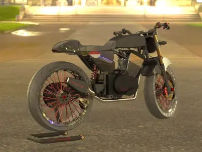 Custom Motorcycle 3D model