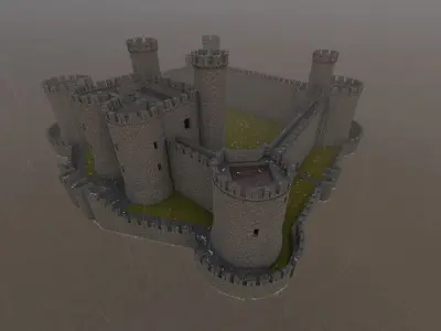 Basic Medieval Castle 3D model purchase
