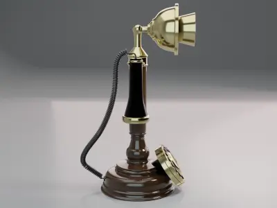 Old antique phone 3D model