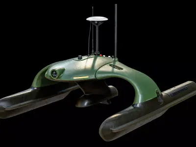 USV Sonobot 5 Surface Drone Military PBR Low-poly 3D model