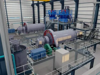 Processing Plant 3D Model 3D model