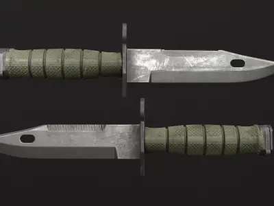 Knife  M9 Low-poly 3D model
