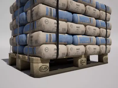 Brick Cement Pallet 3D model