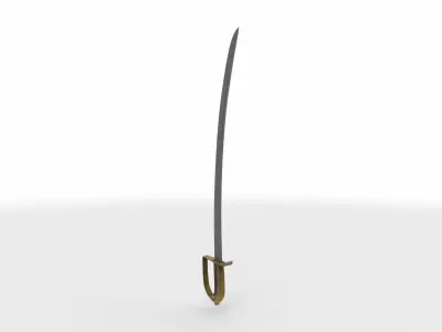 sword sabre 03  3D model