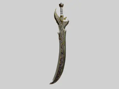 Sword Low-poly 3D model 101