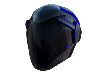 TRON Helmet 3D model