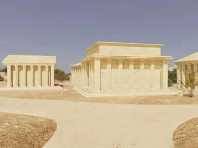 Ancient Riverside City 3D model