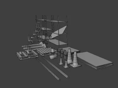 Low Poly Industrial Pack Low-poly 3D model