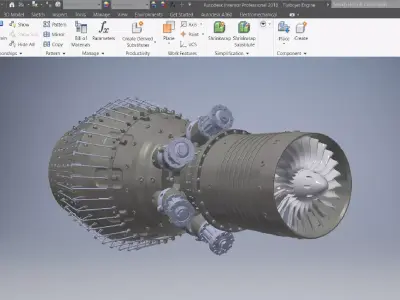 Turbojet Engine 3d model 3D model