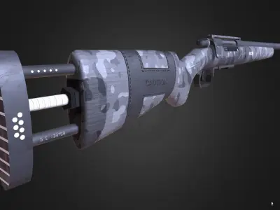 M24 SNIPER RIFLE  Low-poly 3D model