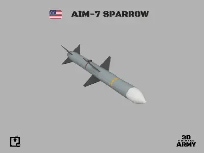 AIM-7 SPARROW missile for aeromodelling - 3D printing files 3D print model