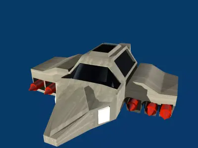 Game Ready Spaceship Low-poly 3D model