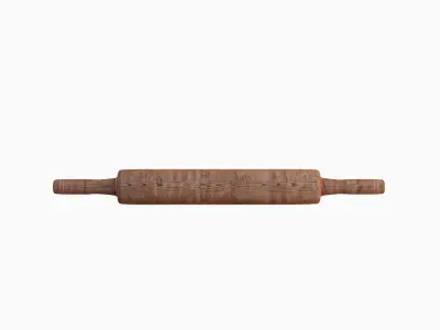 Wooden Rolling Pin 03 Low-poly 3D model