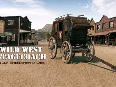 Western Stagecoach 3D model
