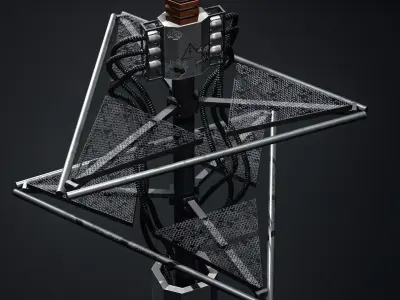 Tesla Pole Low-poly 3D model