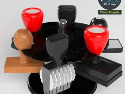 Rubber stamp rack 3D model