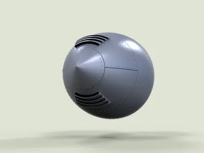 Fantasy rocket engine 3D model