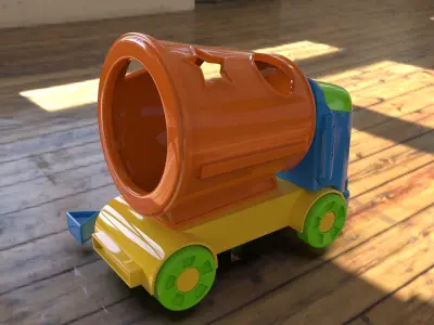 3D print Ready toy Mixer truck 3D model