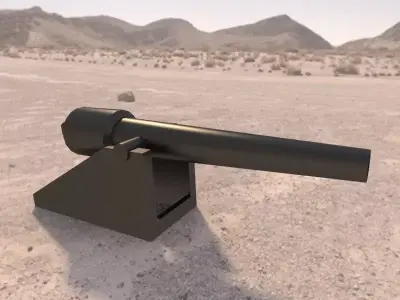 Parrot gun Civil War 200 pound low poly Low-poly 3D model