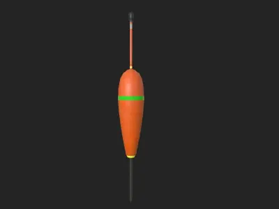 Fishing Pack - Rod - Hook - Box - Lead Low-poly 3D model