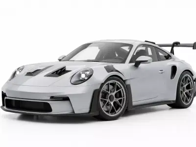 Porsche 911 GT3 RS 992 Ultra Realistic Low-poly 3D model