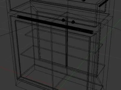 shopping stand magaza on banko camekanli banko Free low-poly 3D model