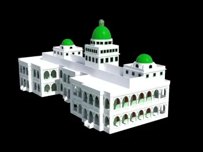 Suez Canal Authority Building Low-poly 3D model