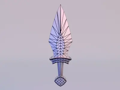 Cartoon Sword Low-poly 3D model