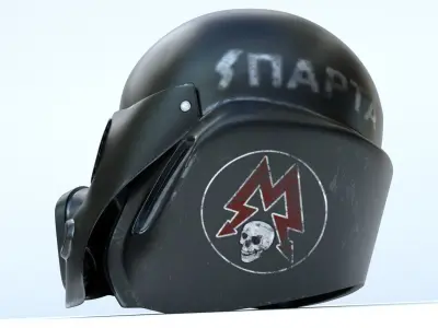 Gas Mask Metro Low-poly 3D model