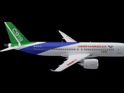 China C919 Aircraft 3D model