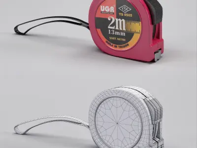 Measure tape collection Free 3D model