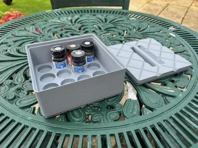 Stackable RailMatch Enamel Paint 15ml Jar Storage Boxes 3D print model