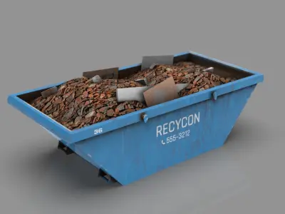 Construction Container Low-poly 3D model