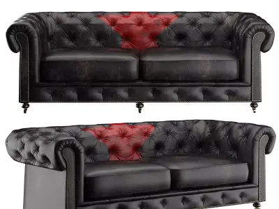Sofa Andrew Martin Rebel Mao Red Star 3D model